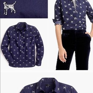 J. Crew Dalmatian Classic Fitted popover Size 4
